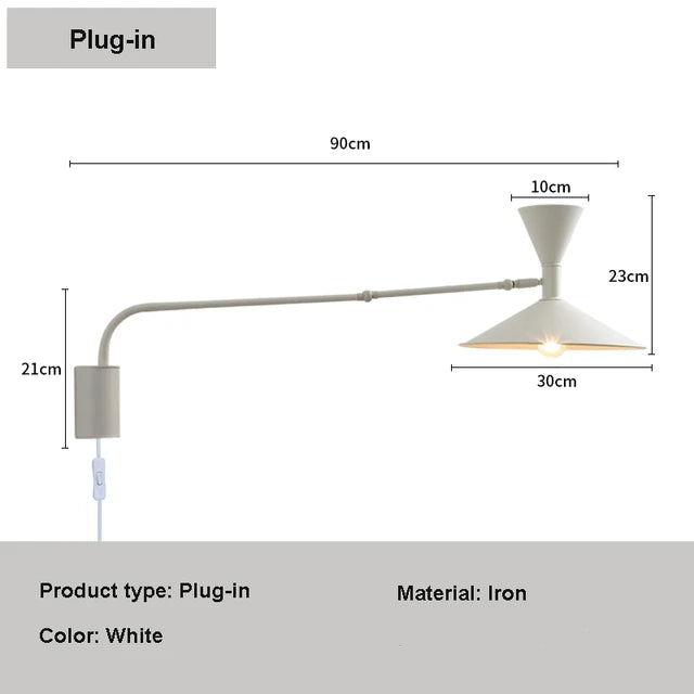 Nymera Minimalist Wall Lamp With Rotating Arm Reading Light Ambient Glow Sleek Modern Design