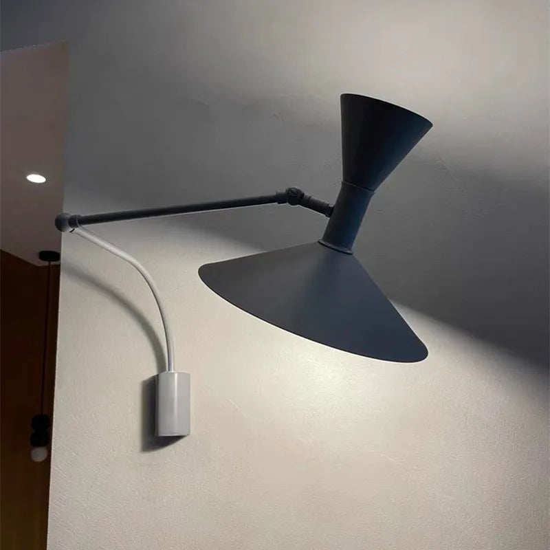 Nymera Minimalist Wall Lamp With Rotating Arm Reading Light Ambient Glow Sleek Modern Design