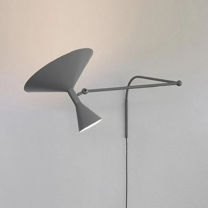 Nymera Minimalist Wall Lamp With Rotating Arm Reading Light Ambient Glow Sleek Modern Design