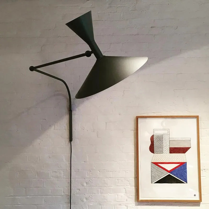 Nymera Minimalist Wall Lamp With Rotating Arm Reading Light Ambient Glow Sleek Modern Design