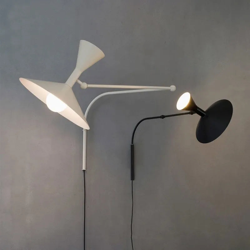 Nymera Minimalist Wall Lamp With Rotating Arm Reading Light Ambient Glow Sleek Modern Design