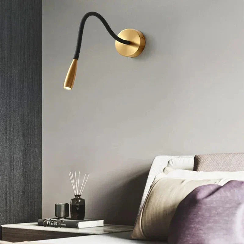 Adjustable Wall Light With A Swivel Arm For Bedroom Bronze Or Black