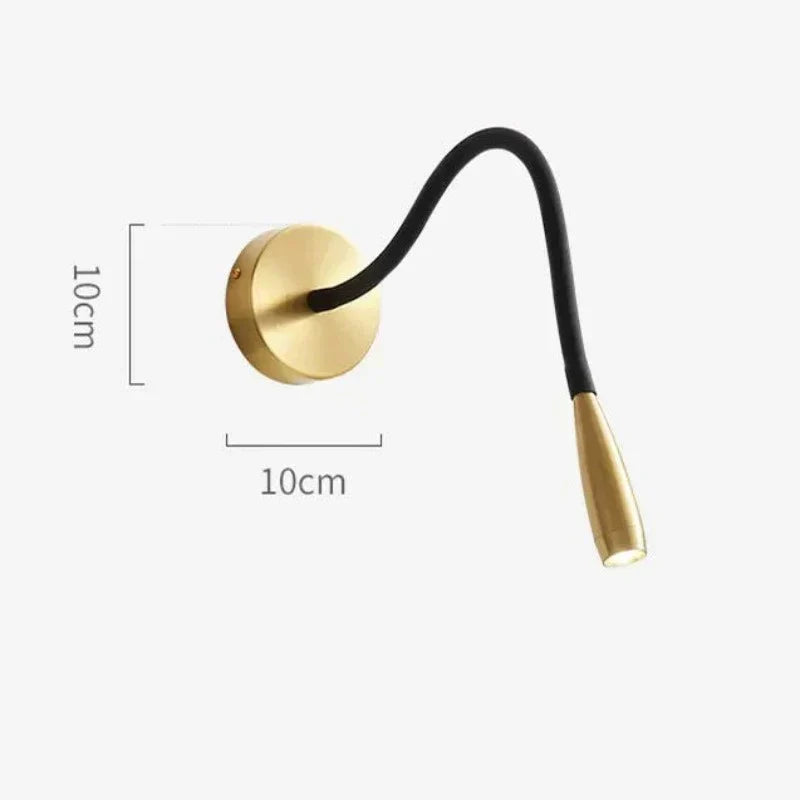 Adjustable Wall Light With A Swivel Arm For Bedroom Bronze Or Black