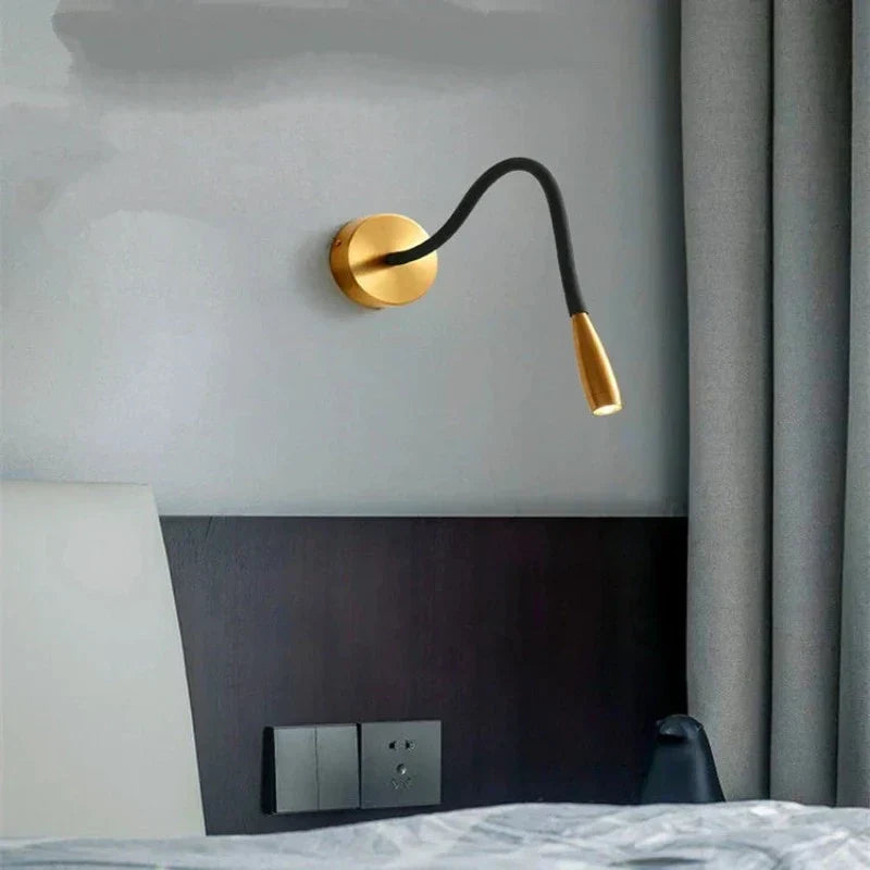 Adjustable Wall Light With A Swivel Arm For Bedroom Bronze Or Black