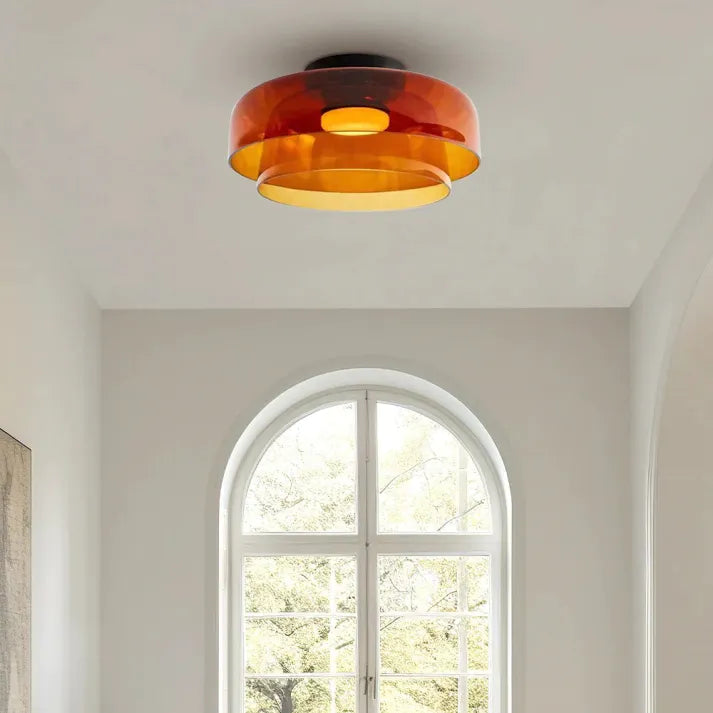 Lumenweave Nordic Style Ceiling Light With Handcrafted Glass Shade For Living Rooms And Dining Areas