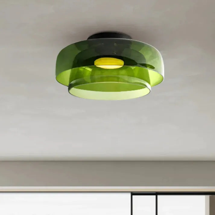 Lumenweave Nordic Style Ceiling Light With Handcrafted Glass Shade For Living Rooms And Dining Areas