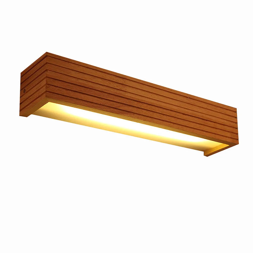 Nordic Wood And Acrylic Wall Lamp With LED E27 For Bedroom And Living Room