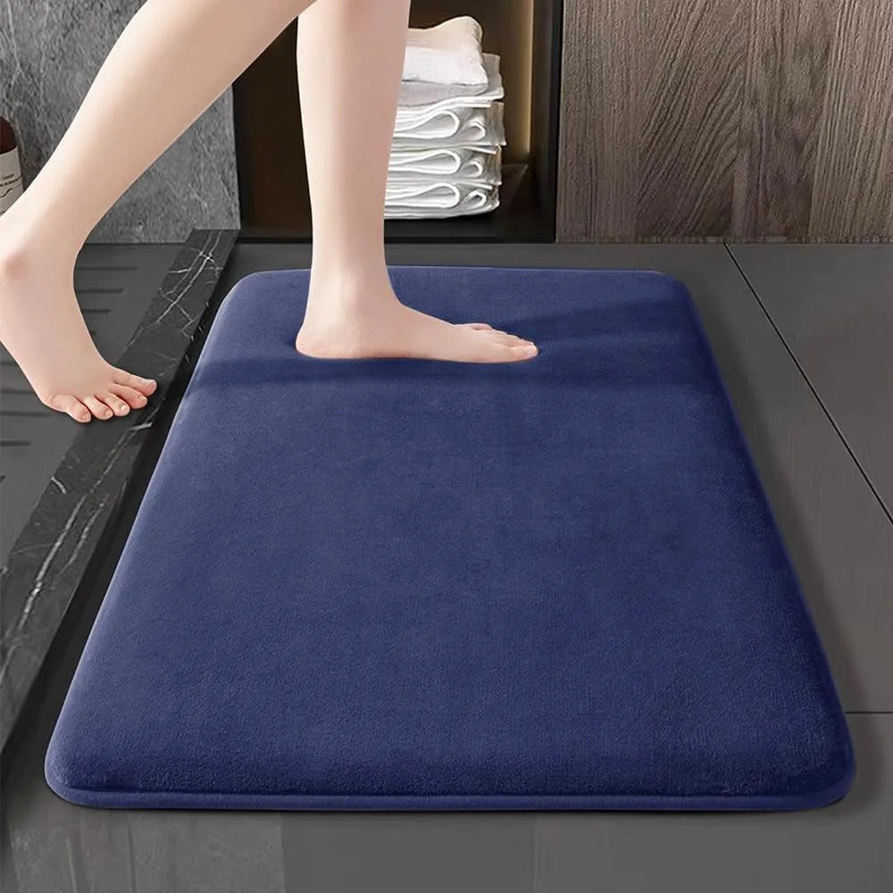 Nordic Velvet Bath Mat — Ultra Absorbent Anti-Slip Comfort