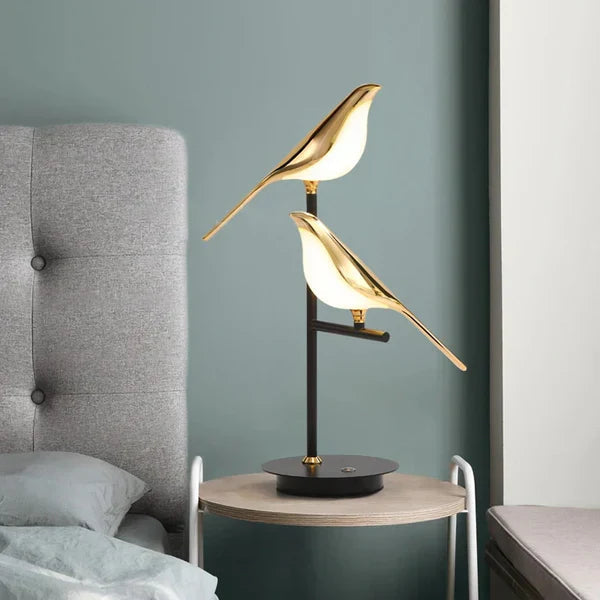 NyraLuma Bird Accent Desk Light With Warm Glow Soft Ambient Illumination And Nordic Charm