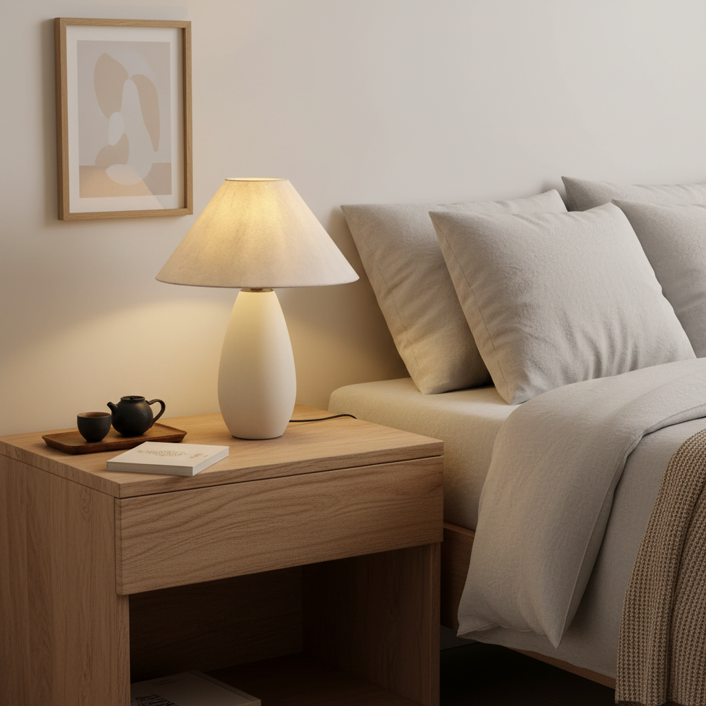 ScandiGlow LED Lamp For Modern Rooms, Minimalist Table Light With Elegant Finish For Any Space