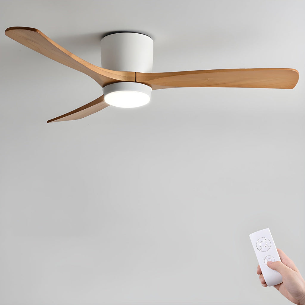 Everwood Nordic Ceiling Fan With Integrated LED Light, Available In 42 And 48 Inch Diameters