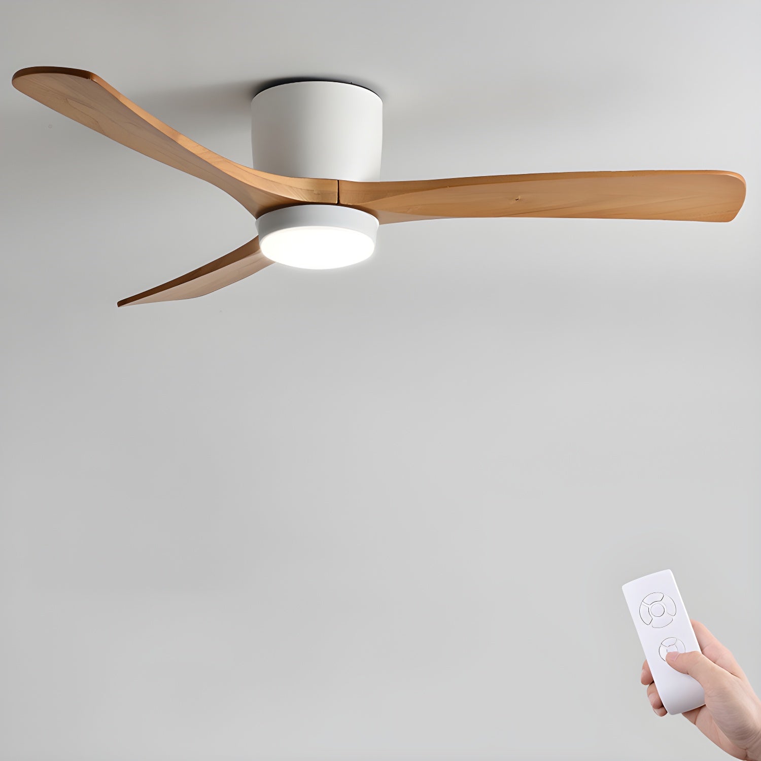 Everwood Nordic Ceiling Fan With Integrated LED Light, Available In 42 And 48 Inch Diameters