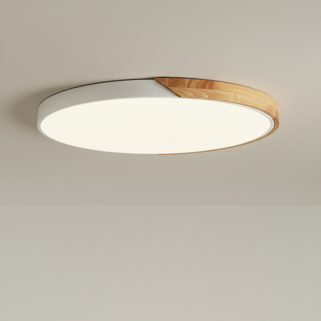 AeroLux Flush Mount Wood Nordic Ceiling Light For Modern Living Areas And Hallways