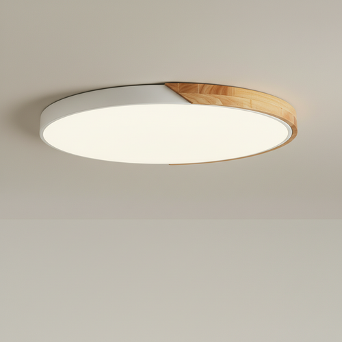 AeroLux Flush Mount Wood Nordic Ceiling Light For Modern Living Areas And Hallways
