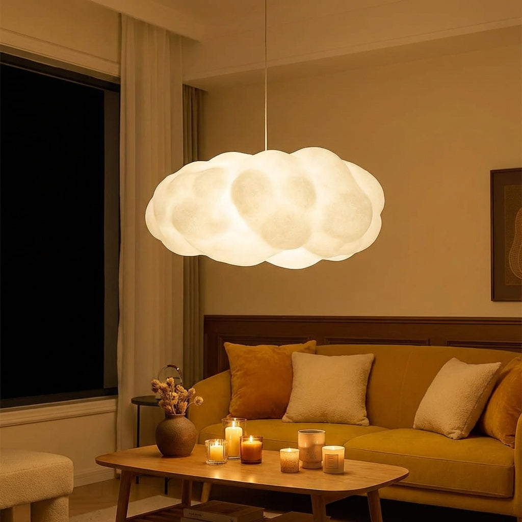 Ardora Pendant Light With Sculptural Form Made From Textile Materials For Indoor Spaces