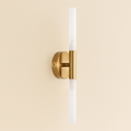 Aurea Elegant Vertical Slim Brass Wall Light For Modern Interior Spaces And Hallways