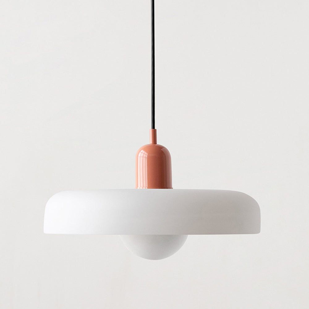 Liora závěsné světlo z barevného skla s nastavitelnou výškou v Bauhaus stylu pro moderní místnosti