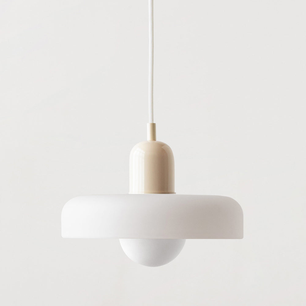 Liora závěsné světlo z barevného skla s nastavitelnou výškou v Bauhaus stylu pro moderní místnosti