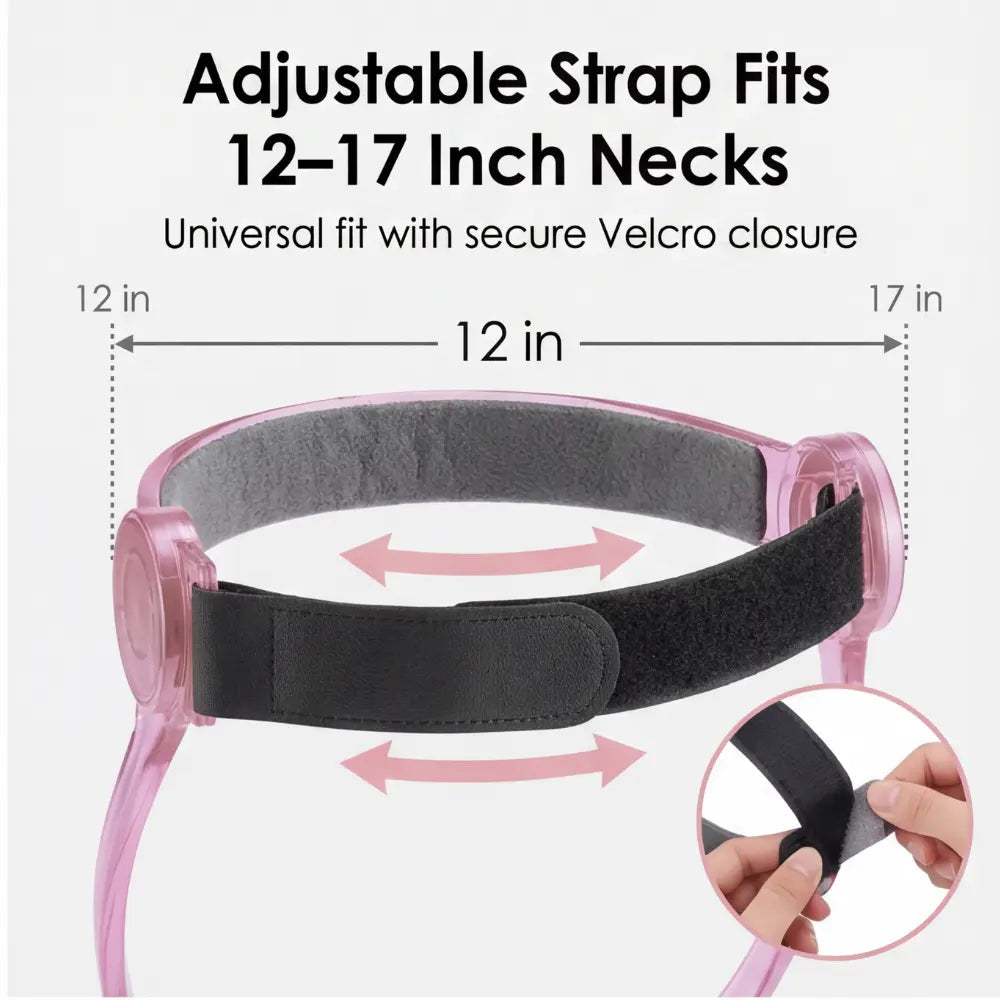 Adjustable Neck Support With Open Frame Soft Flannel PVC Ergonomic 98g Ventilated
