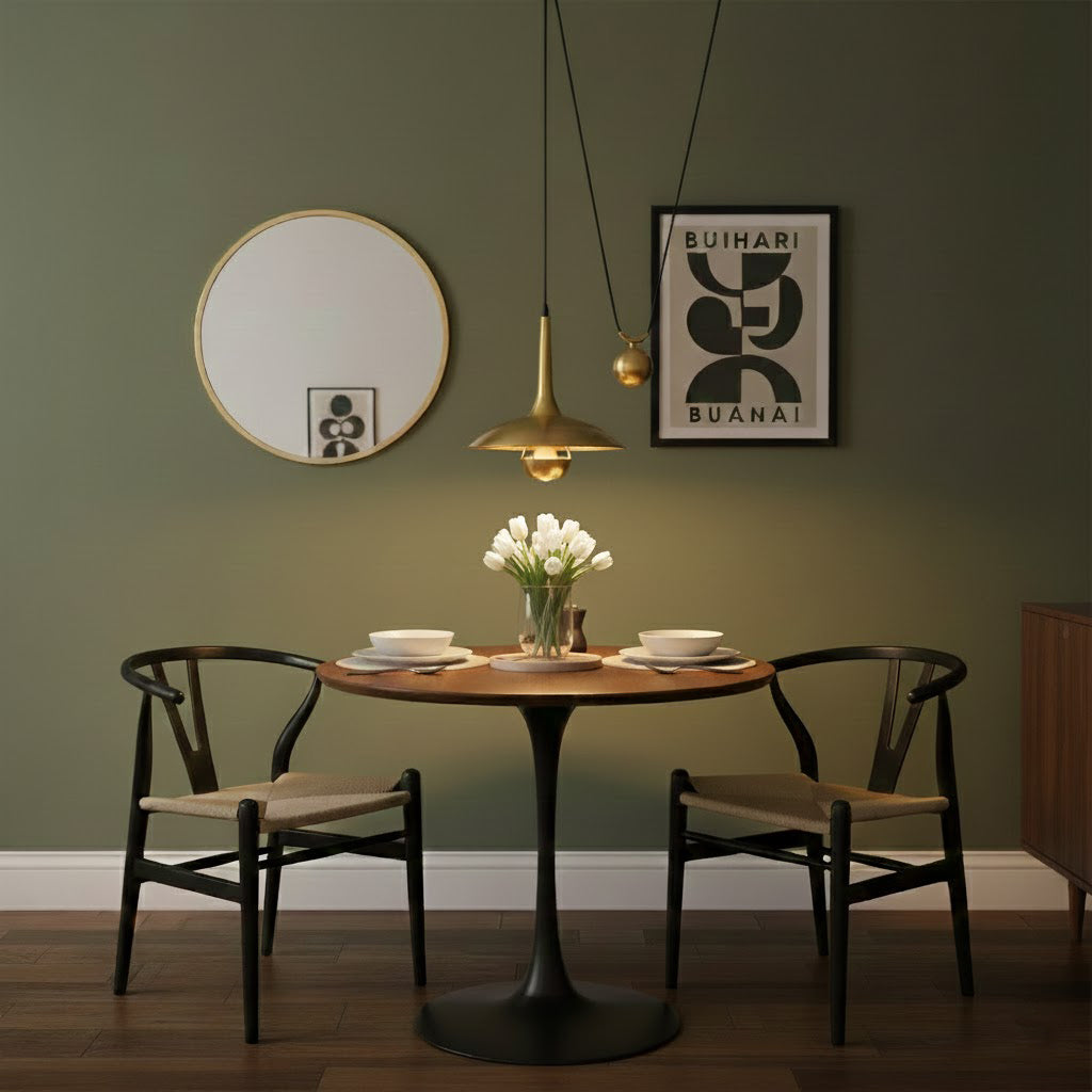 Onos Adjustable Pendant Lamp With Counterweight Ball Vintage Chrome Or Gold Metal