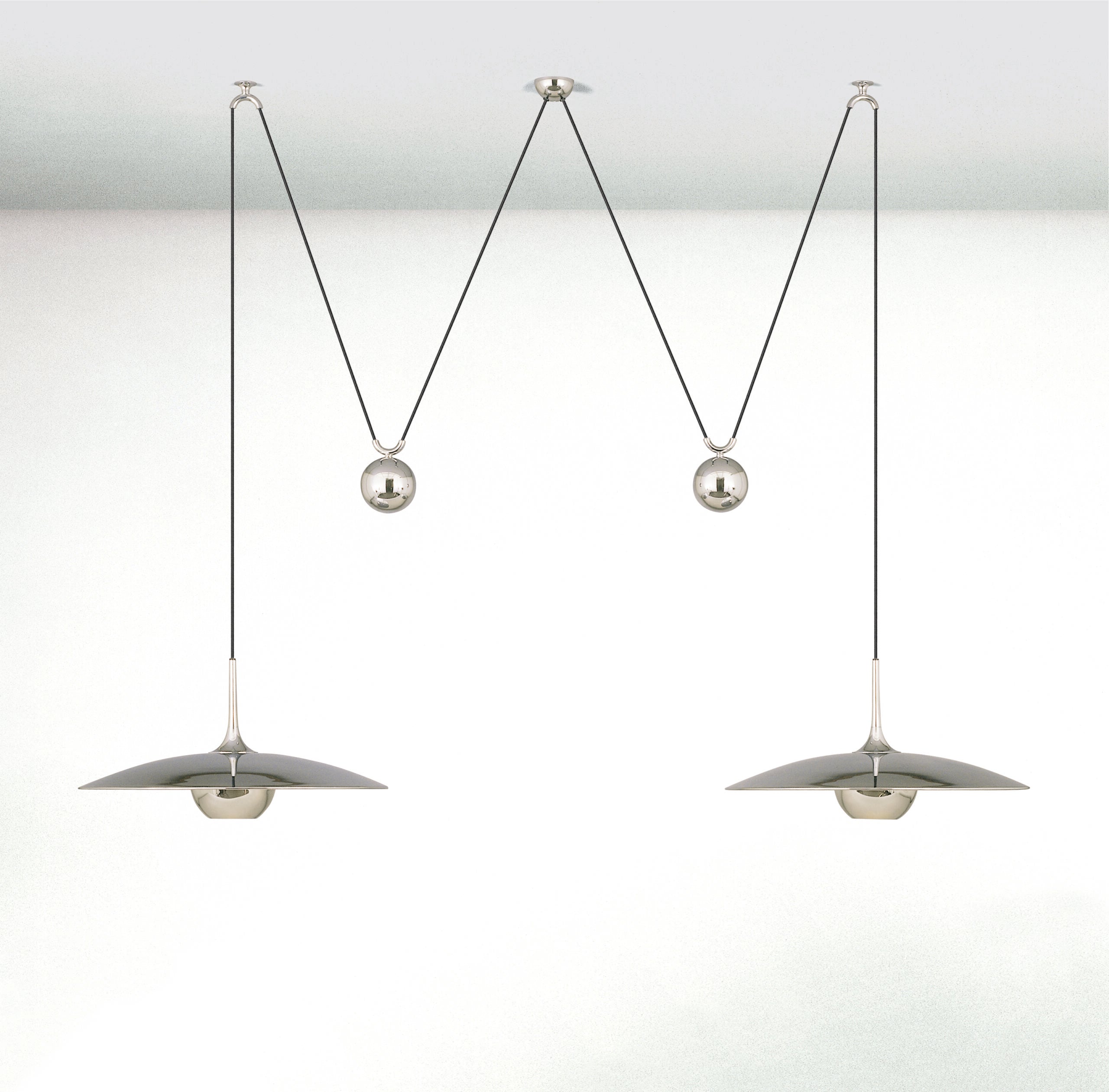 Industrial Counterweight Pendant Lamp, Adjustable Metal Pendant Light In Chrome Or Gold