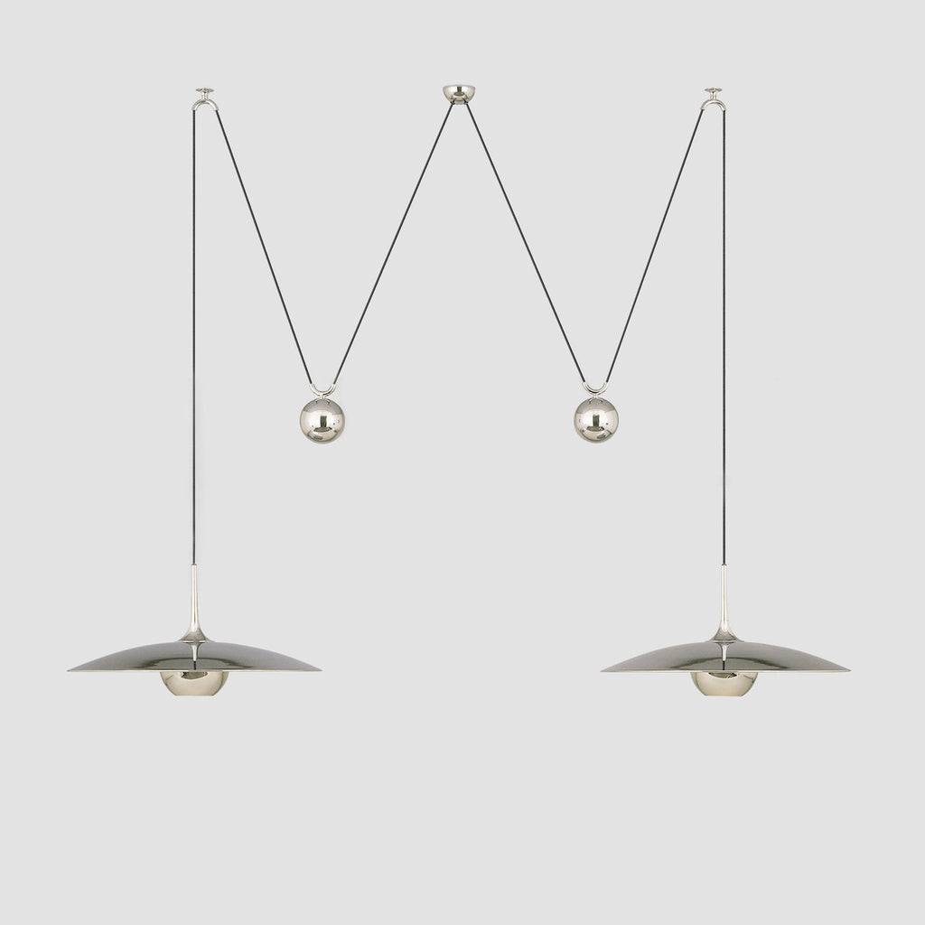 Industrial Counterweight Pendant Lamp, Adjustable Metal Pendant Light In Chrome Or Gold