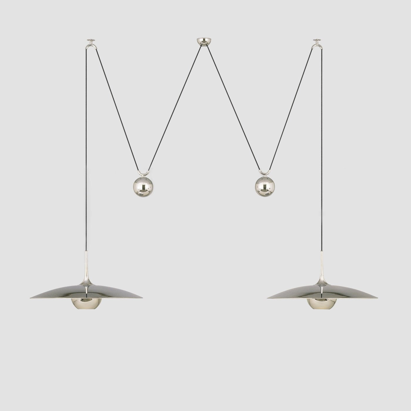 Industrial Counterweight Pendant Lamp, Adjustable Metal Pendant Light In Chrome Or Gold