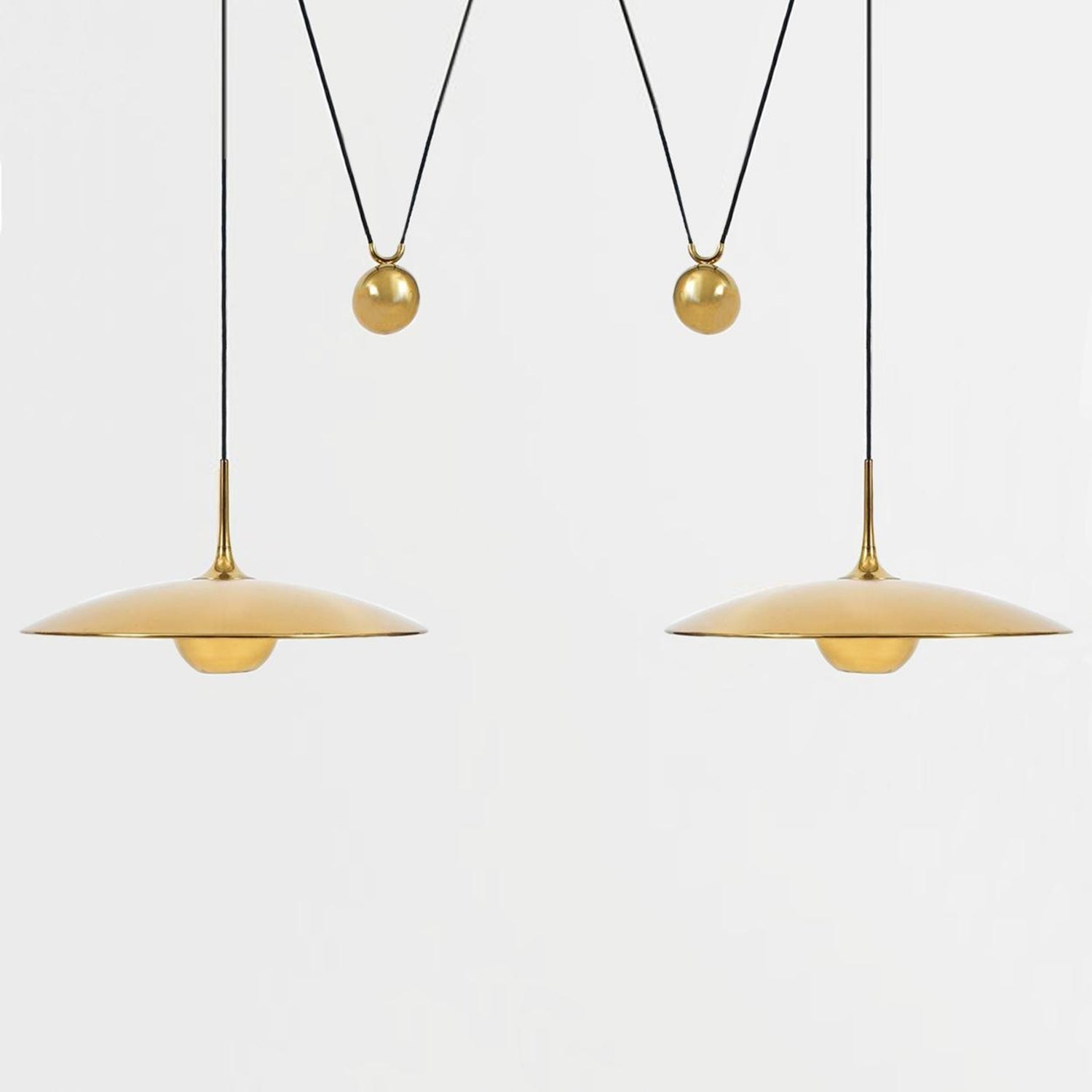 Industrial Counterweight Pendant Lamp, Adjustable Metal Pendant Light In Chrome Or Gold