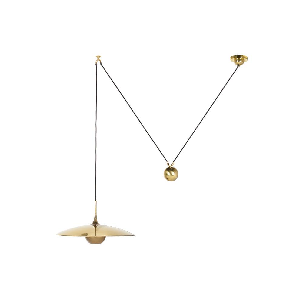 Industrial Counterweight Pendant Lamp, Adjustable Metal Pendant Light In Chrome Or Gold