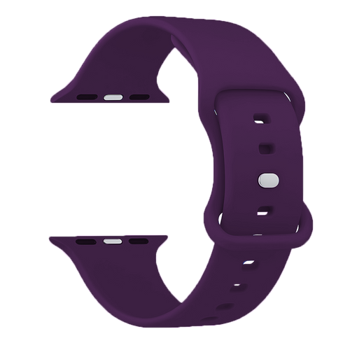Apple Watch 经典硅胶表带——深紫色双环闭合