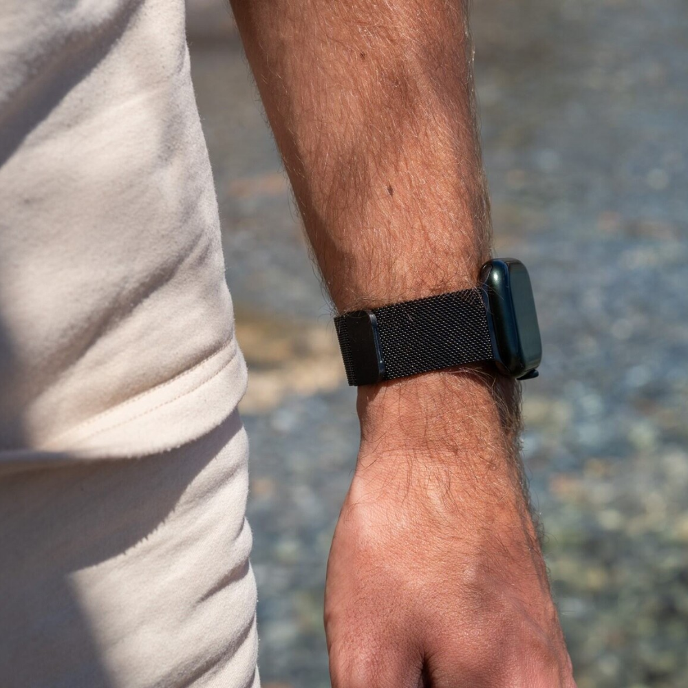 Apple Watch Compatible Classic Black Milanese Strap