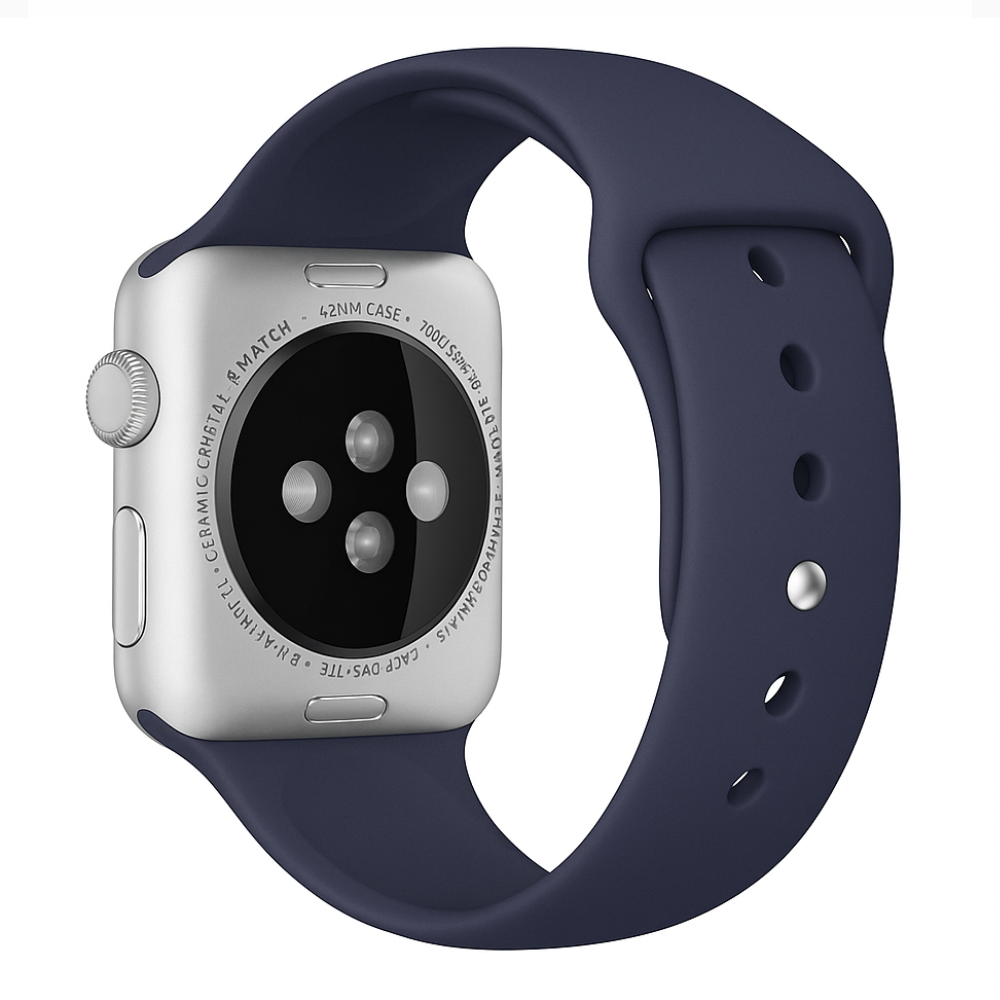 Blå silikonerem til Apple Watch — Let og sikker pasform
