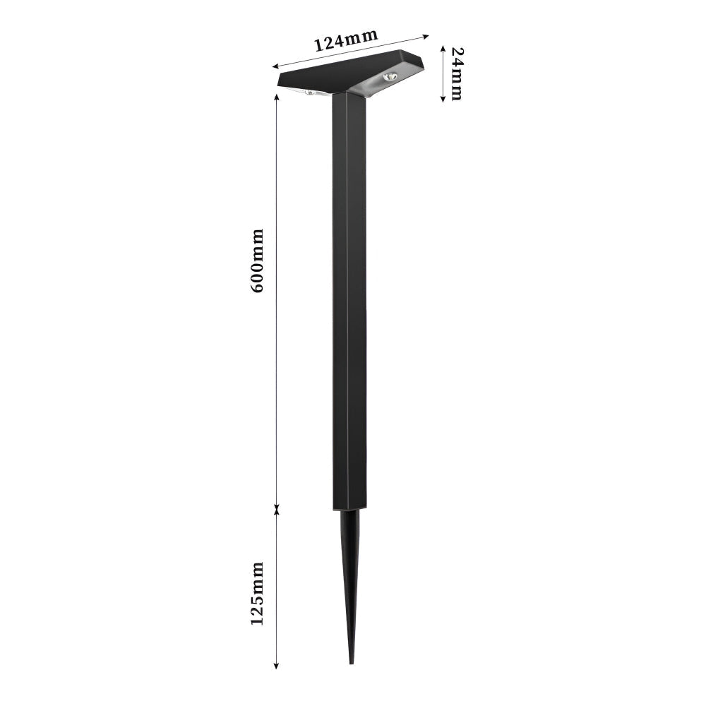 Set de 4 lămpi solare de exterior, rezistente la apă IP65, pentru aleea grădinii și terasă, 60 cm