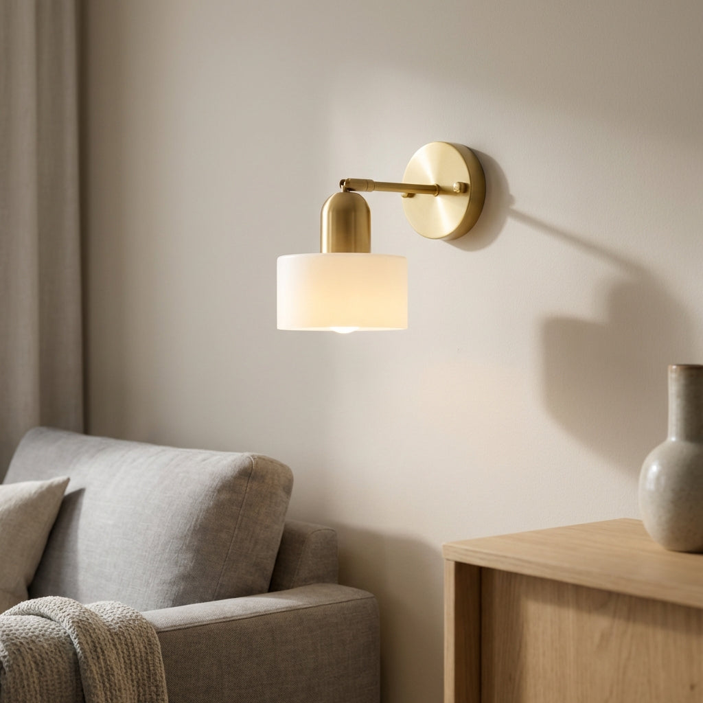 NovaLux Glass Wall Light With Geometric Graphic Accent Lighting For Living Rooms And Hallways