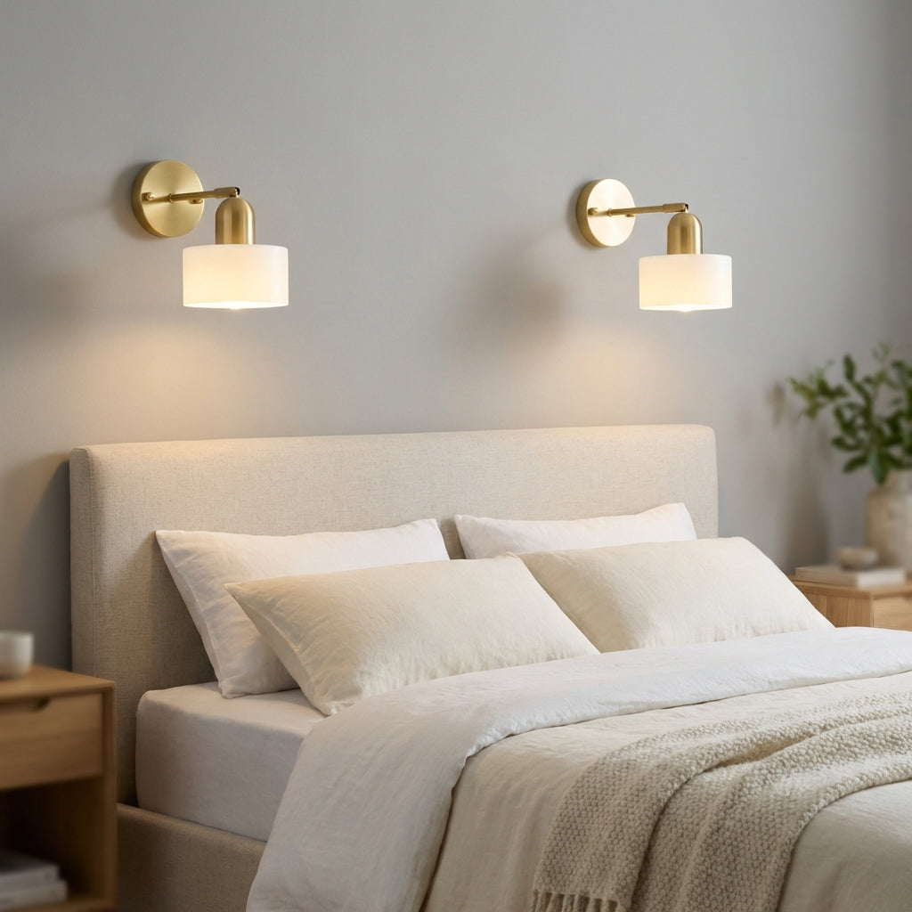 NovaLux Glass Wall Light With Geometric Graphic Accent Lighting For Living Rooms And Hallways