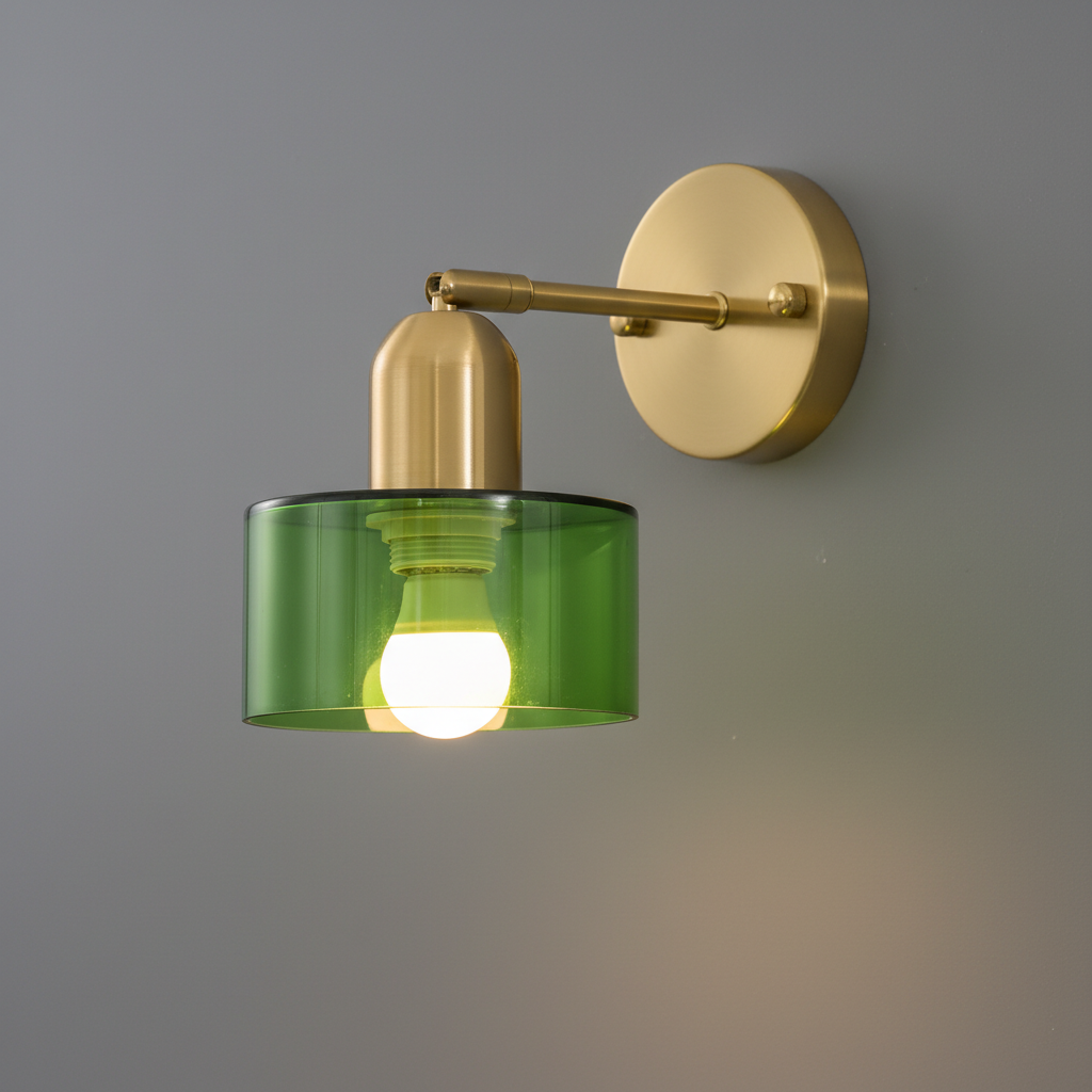 NovaLux Glass Wall Light With Geometric Graphic Accent Lighting For Living Rooms And Hallways