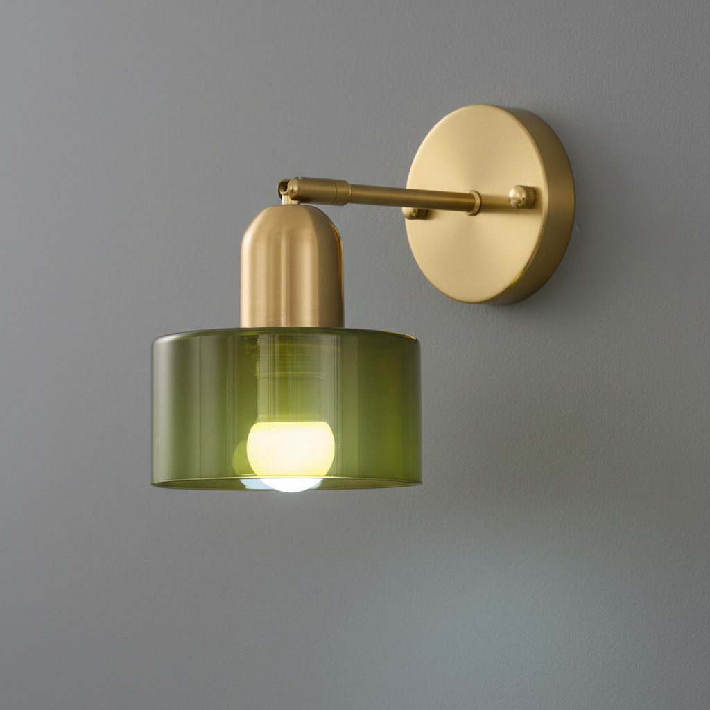 NovaLux Glass Wall Light With Geometric Graphic Accent Lighting For Living Rooms And Hallways
