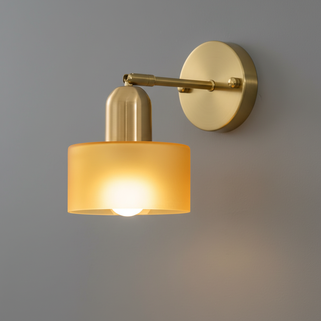 NovaLux Glass Wall Light With Geometric Graphic Accent Lighting For Living Rooms And Hallways