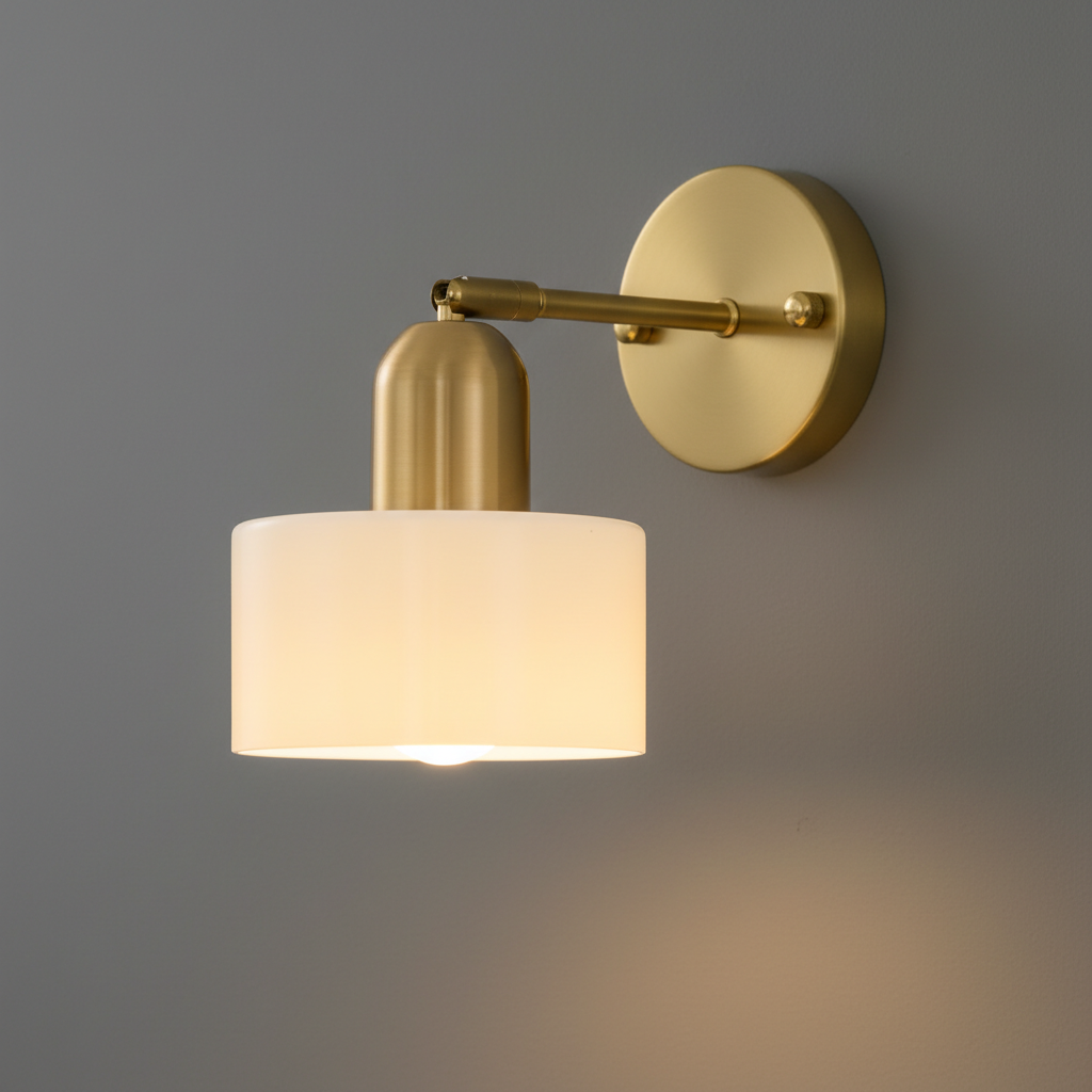 NovaLux Glass Wall Light With Geometric Graphic Accent Lighting For Living Rooms And Hallways