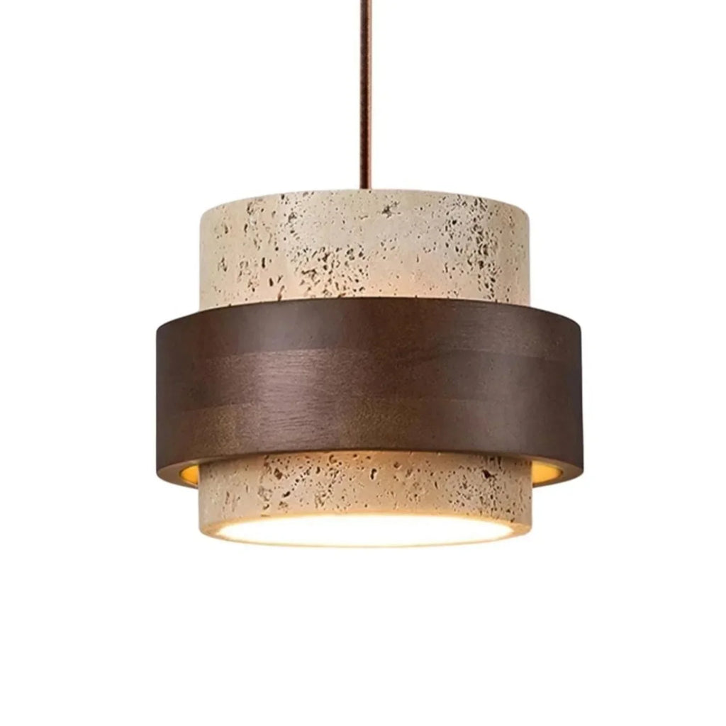 Sansoti Travertine Pendant Lamp Japandi Minimalist Style