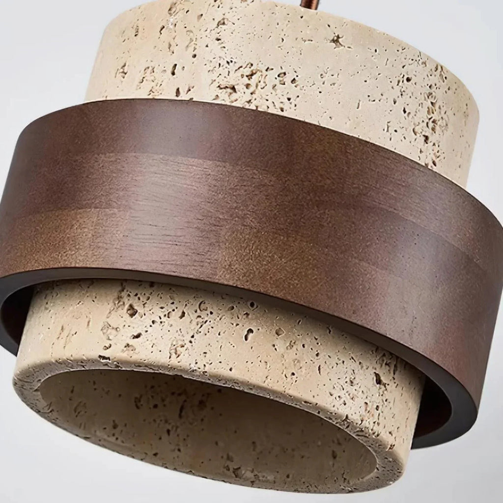 Sansoti Travertine Pendant Lamp Japandi Minimalist Style