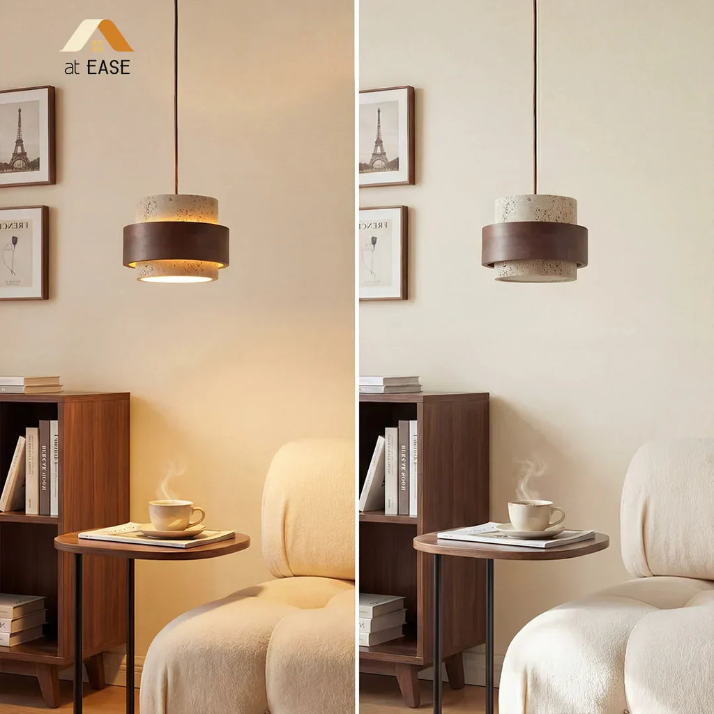 Sansoti Travertine Pendant Lamp Japandi Minimalist Style