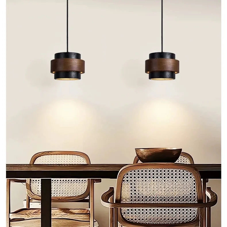 Sansoti Travertine Pendant Lamp Japandi Minimalist Style