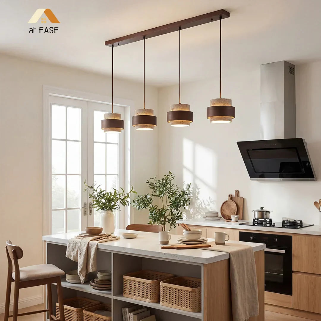 Sansoti Travertine Pendant Lamp Japandi Minimalist Style
