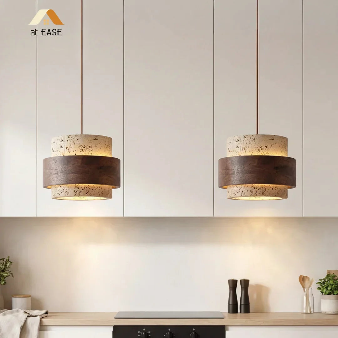 Sansoti Travertine Pendant Lamp Japandi Minimalist Style