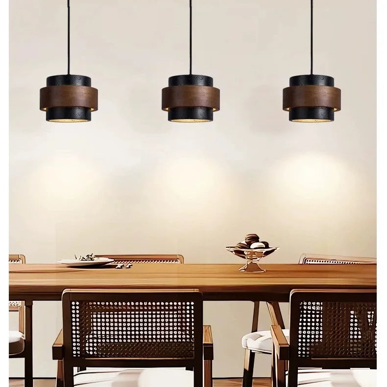 Sansoti Travertine Pendant Lamp Japandi Minimalist Style