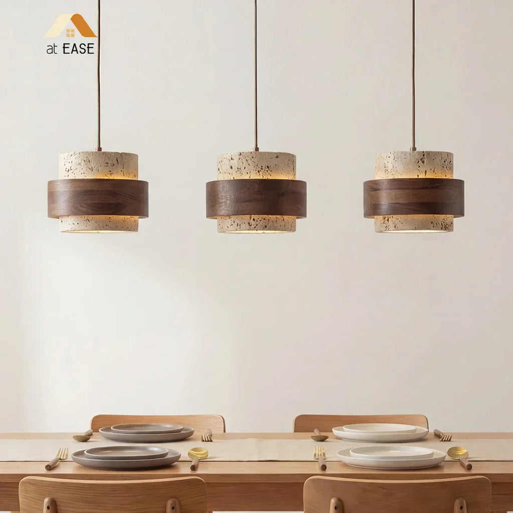 Sansoti Travertine Pendant Lamp Japandi Minimalist Style