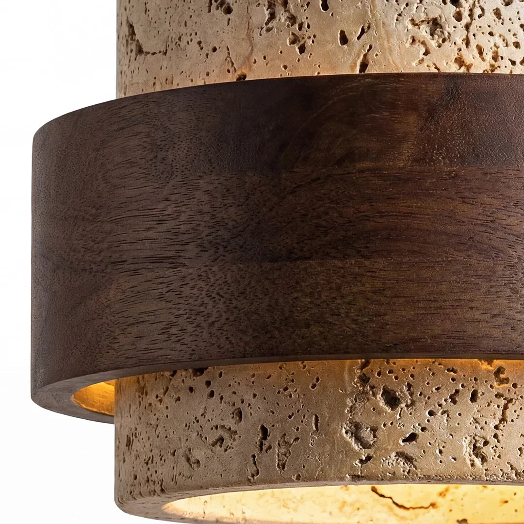 Sansoti Travertine Pendant Lamp Japandi Minimalist Style