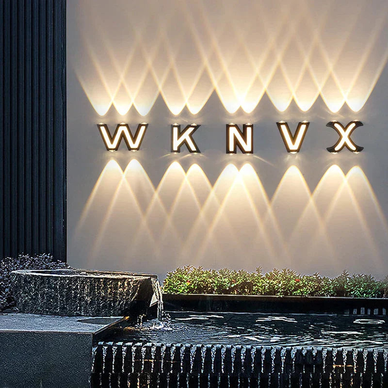 LumaSign LED Exterior Wall Light With Letter Sign You Can Personalize At Home Anywhere