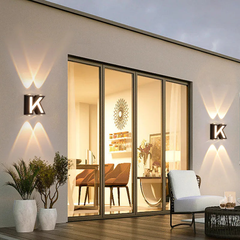 LumaSign LED Exterior Wall Light With Letter Sign You Can Personalize At Home Anywhere